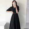 Japanese Style Mini Dress for Women with Belt