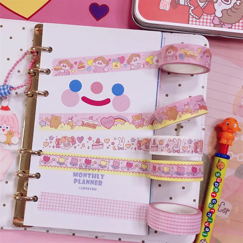 Cherry Girl Washi Tape - DIY Decorative Tape Set