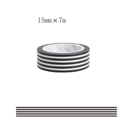 Kinbor Washi Tape – Black Polka Dots for Journal Decoration