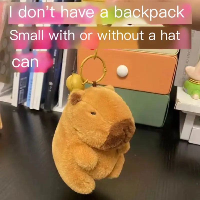 Capybara Plush Keychain โ Kawaii and Perfect for a Bag or Gift ๐