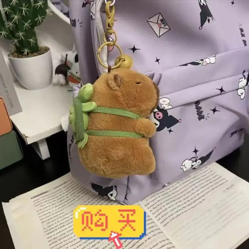 Capybara Plush with Costume + Capybara Keychain โ The Ultimate Kawaii Duo!