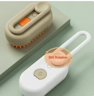 Steamy Pet Brush – 3-in-1 Grooming Tool for Cats & Dogs