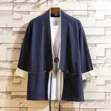 Men's Summer Japanese Kimono Shirt – Streetwear Style