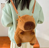 Kawaii Plush Backpack – Soft Capybara