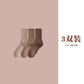 Women's Casual Mid-Calf Socks – Solid Color Japanese Style