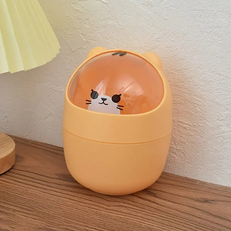 Kawaii Mini Trash Can – Pencil Holder and Desk Decor