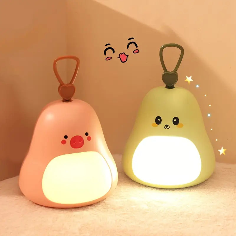 Kawaii LED Night Light – Soft Silicone for Bedroom or Dorm Decor