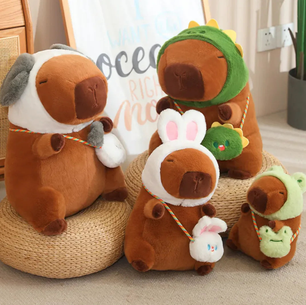 Capybara with Frog Hat, Rabbit, Dinosaur and more