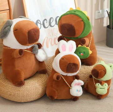 Capybara with Frog Hat, Rabbit, Dinosaur and more