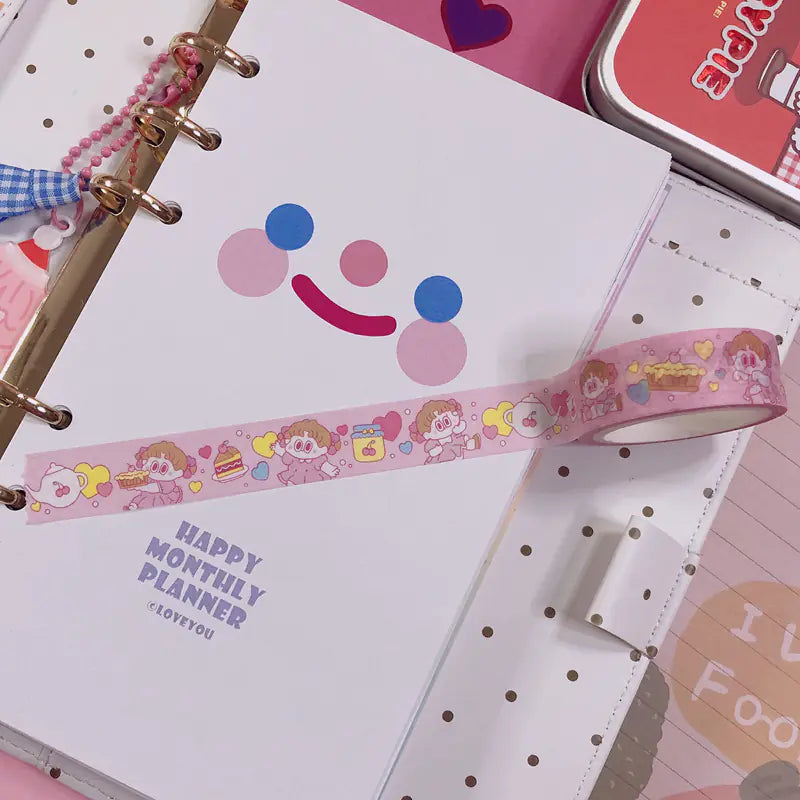 Cherry Girl Washi Tape - DIY Decorative Tape Set