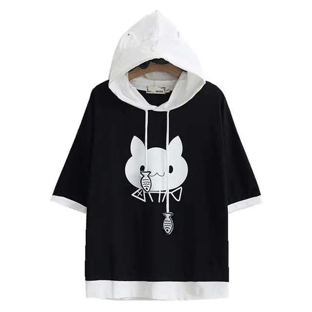 Harajuku Cat Ear Hoodie