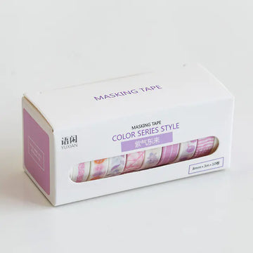 Japanese Washi Tape Set – 10 Rolls of 8mm for Scrapbooking and DIY