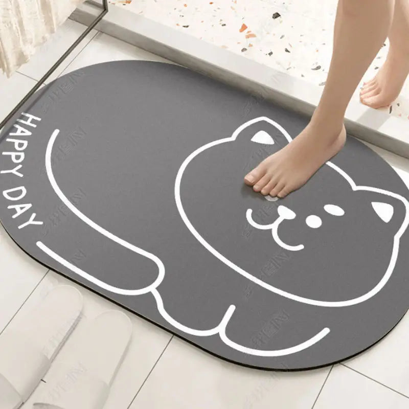 Kawaii Non-Slip Mat – Absorbent and Washable for Bathroom or Home