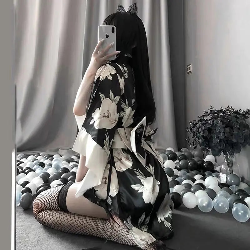 Japanese Girl Kimono Bathrobe