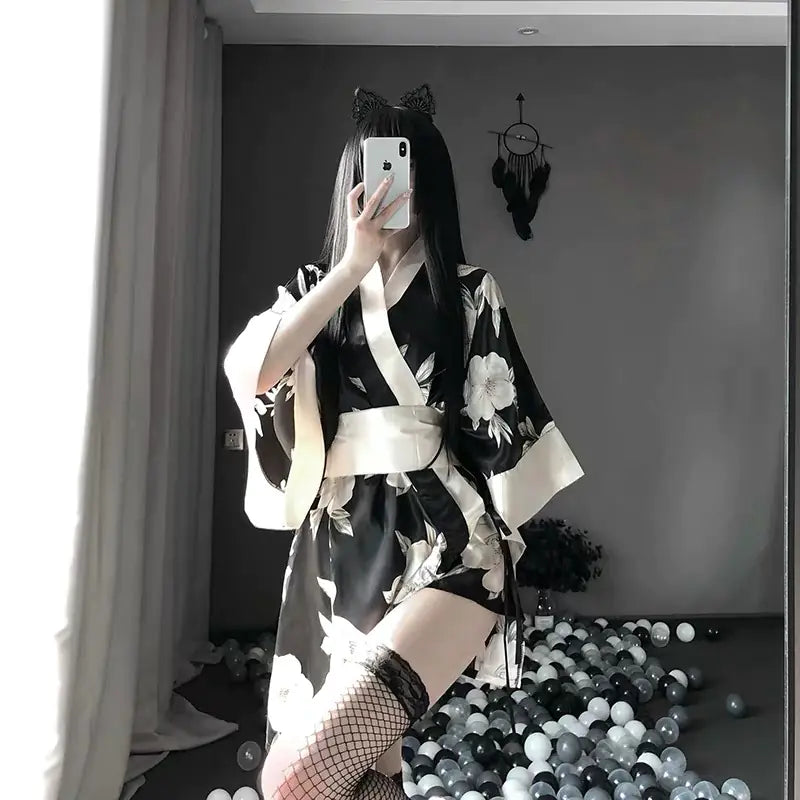 Japanese Girl Kimono Bathrobe