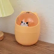Mini Bote de Basura Kawaii – Porta Lápices y Decoración de Escritorio