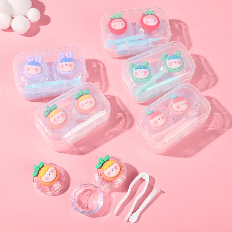 Kawaii 3D Contact Lens Case – Illustrated and Compact Designs
