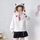 Kawaii Fox Embroidery Hoodie
