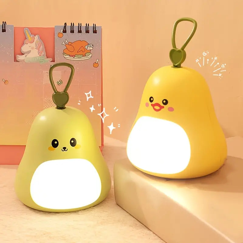 Kawaii LED Night Light – Soft Silicone for Bedroom or Dorm Decor