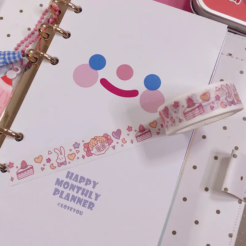 Cherry Girl Washi Tape - DIY Decorative Tape Set