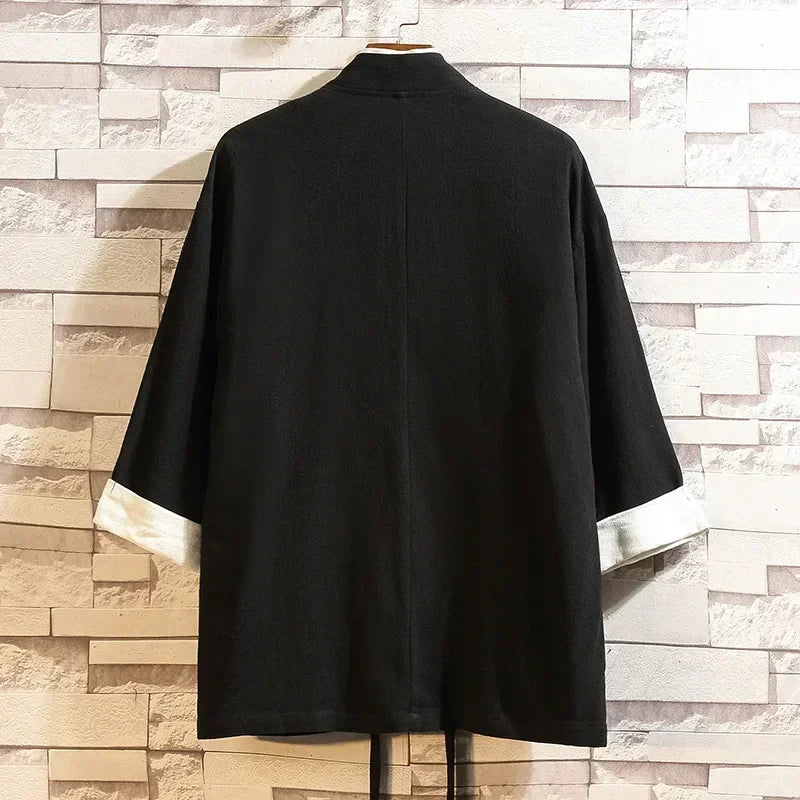 Men's Summer Japanese Kimono Shirt – Streetwear Style