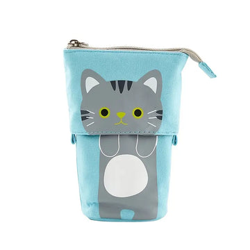 Estuche Multiusos Kawaii – Gato Ilustrado y Diseño Desplegable
