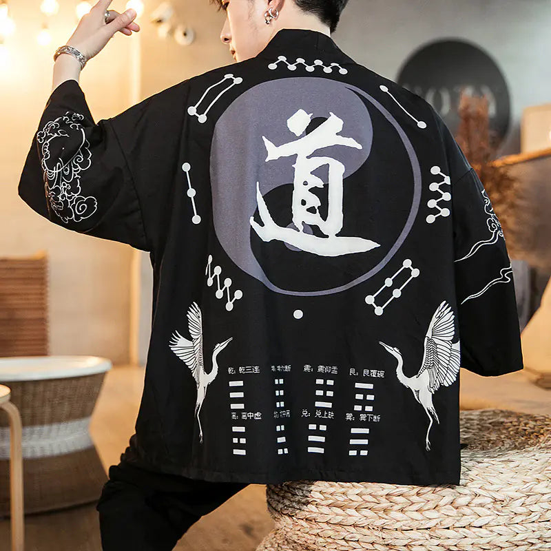 Men’s Japanese Kimono-Style Sun Protection Jacket