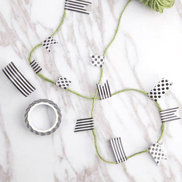 Kinbor Washi Tape – Black Polka Dots for Journal Decoration