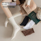 Women's Casual Mid-Calf Socks – Solid Color Japanese Style