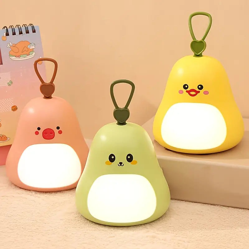 Kawaii LED Night Light – Soft Silicone for Bedroom or Dorm Decor