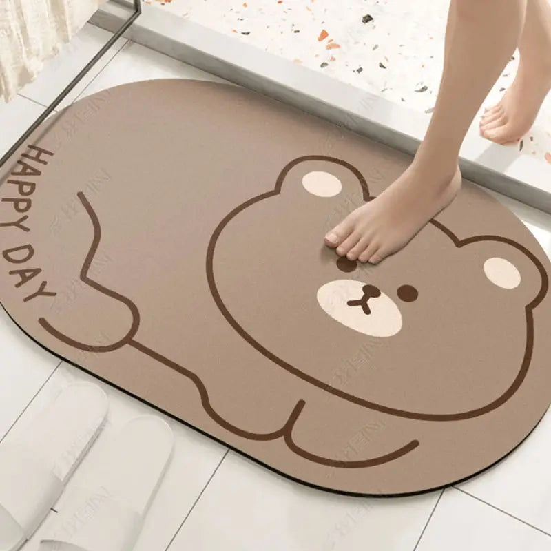 Kawaii Non-Slip Mat – Absorbent and Washable for Bathroom or Home