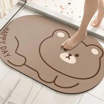 Kawaii Non-Slip Mat – Absorbent and Washable for Bathroom or Home